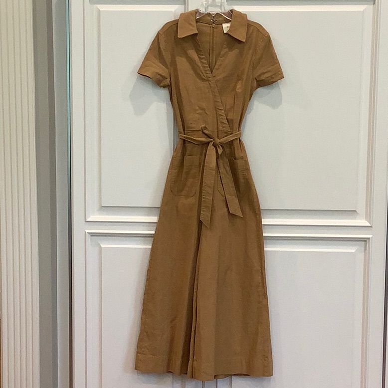 Maeve Tan Wide Leg Jumpsuit